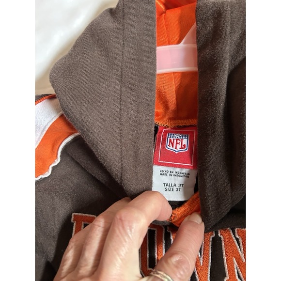 NFL Reebok Cleveland Browns Toddler Hoodie and Pants Set Brown Orange 3T - Picture 2 of 16